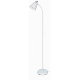 One Light 64" Goose Neck Floor Lamp in White