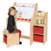 Art Equipment 36" W Art Desk Set with Storage