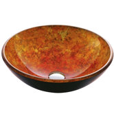 Autumn Tempered Glass Vessel Sink