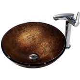Bronco Glass Vessel Sink and Single Lever Faucet Set