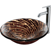 Caramel Vessel Sink with Faucet