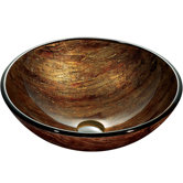 Amber Sunset Glass Vessel Sink