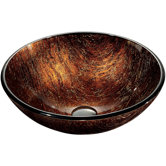 Kenyan Twilight Above The Counter Tempered Glass Vessel Sink