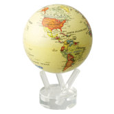 4.5" Antiqued Globe with Crystal Base