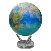 8.5" Blue Oceans with Political Map Globe