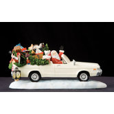 "Christmas Eve Drive" Limited Edition Santa Waiving in Cruiser Figurine