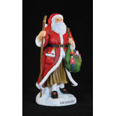 "Denmark" Denmark Santa Figurine