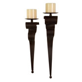 Wrought Iron Wall Sconces (Set of 2)