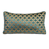 Small Madonna Pillow in Teal/Gold