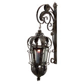 Balfour Wrought Iron and Glass Lantern