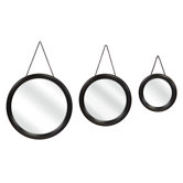 Round Hanging Mirror (Set of 3)