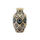 Peacock Hand Painted Vase