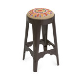 Nola Embroidered Seat Stool