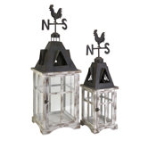 Weather Iron Vane Lantern (Set of 2)