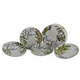 Rosanna Olive Oil Plate and Bottle Set