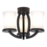 Three Light Modern Ceiling Fan Light Kit