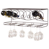 6 Bottle Wall Mounted Wine Rack