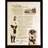 Lou Gehrig Speech Plaque