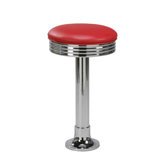 30" Steel Bolt Down Backless Swivel Diner Barstool