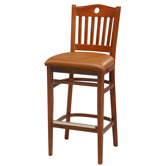 Beechwood Peek-A-Boo Stool 30" Wood Barstool
