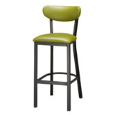 Steel Upholstered Seat and Back Metal 30" Barstool