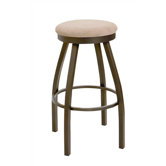 26" Round Backless Swivel Upholstered Barstool