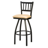 Steel Jailhouse Back Metal Swivel Barstool