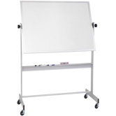 48" x 72" Thermal-Fused Melamine Deluxe Reversible Whiteboard in Aluminum