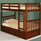 Weston Twin over Twin Bunk Bed with Built-In Ladder and Storage