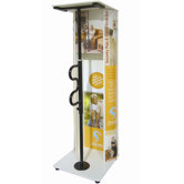 Security Pole & Curve Grab Bar with Optional Extension Pole