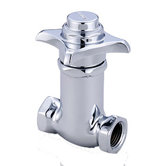Self Closing Straight Stop Faucet in Polished Chrome
