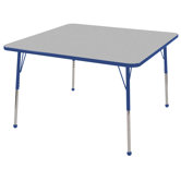 48" Square Adjustable Activity Table in Gray
