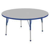 48" Round Adjustable Activity Table in Gray