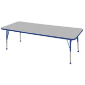 30" x 72" Rectangular Adjustable Activity Table in Gray