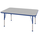 30" x 48" Rectangular Adjustable Activity Table in Gray