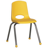 16" Plastic Stack Chair with Chrome Legs