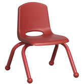 10" Plastic Stack Chair with Matching Painted Legs