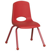 12" Plastic Stack Chair with Matching Painted Legs