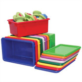Single Width Tote Bin With Matching Lid