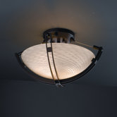 Crossbar Fusion 14" 2 Light Semi Flush Mount