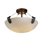 Fusion Three Light Semi Flush Bowl
