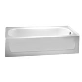 Neu El Paso Enameled Steel Bathtub with Left Hand Drain