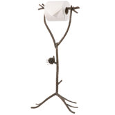 Pine Standing Toilet Tissue Holder