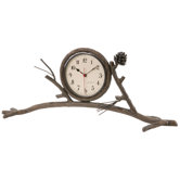 Pine Mantle Clock