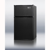 Refrigerator Freezer with Crisper Cover Glass Type in Black