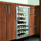 Wine Cellar with Adjustable Thermostat in Black