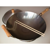 4 Piece 14" Round Bottom Wok Set