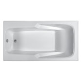 Basics 70.75" x 35.75" Integral Skirted Soaker Bath Tub with End Drain