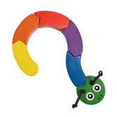 Wooden Caterpillar Grasping Baby Toy