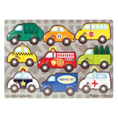Vehicles Mix N' Match Wooden Peg Puzzle
